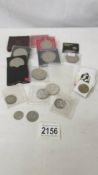 A mixed lot of commemorative coins including Festival of Britain, Silver Jubilee etc.