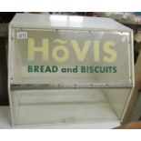 A retro transparent front bread bin - Hovis.