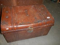 An old tin trunk, a/f.