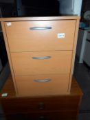 A light wood effect 2 drawer bedside chest of drawers 40cm x 42cm x height 55cm