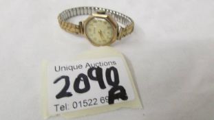 A 9ct gold cased Rotary ladies wrist watch.