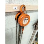 A good working one ton chain hoist.