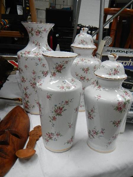 Four good floral decorated vases. - Image 2 of 3