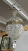 A good quality glass pineapple shape chandelier.