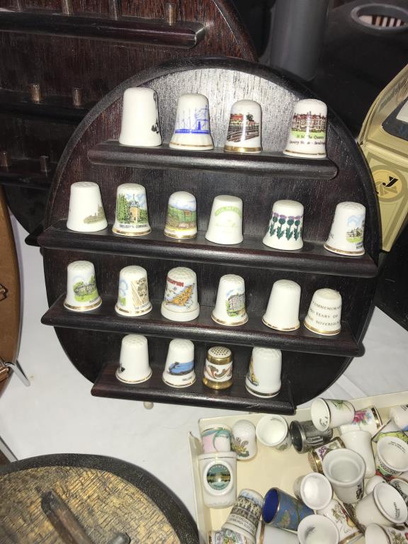 A large collection of thimbles & thimble display stands etc. - Image 4 of 9