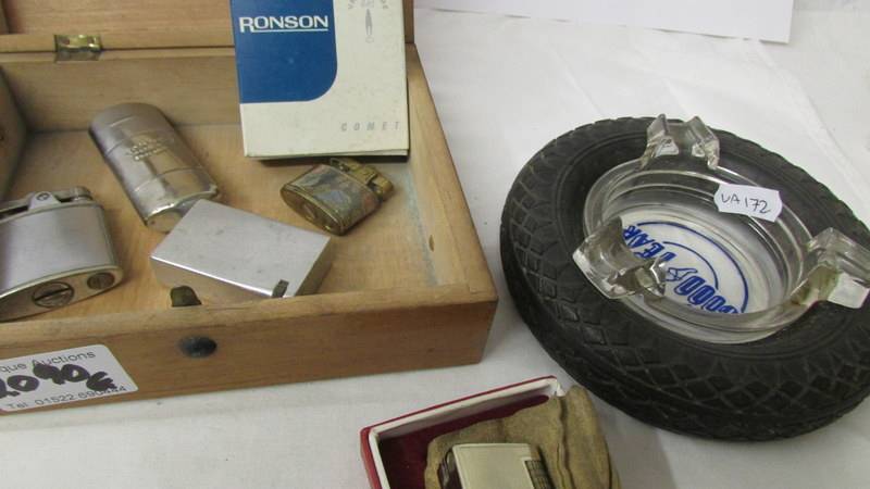 A mixed lot of vintage tobacco pipes, lighters, Goodyear ashtray etc. - Image 4 of 4