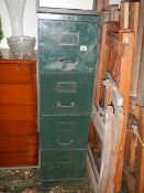 A mix 20th century 4 drawer filing cabinet.