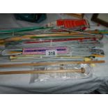 A mixed lot of knitting pins.