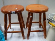 A pair of kitchen stools.