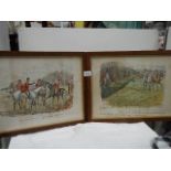 A pair of early 20th century framed and glazed hunting prints.