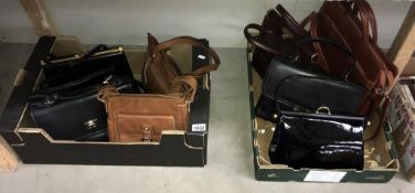 8 ladies leather handbags including vintage,