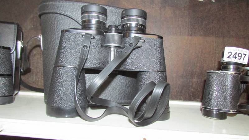 3 cased pairs of binoculars and one pair without case including Zenith, Sunderland etc. - Image 4 of 5