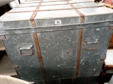 A galvanised work trunk (L - 100cm, W - 80cm,