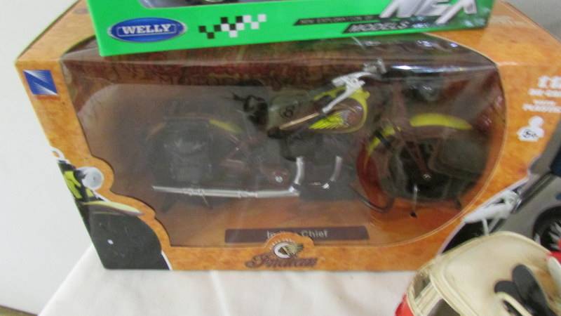 A boxed Indian Chief motor cycle, a boxed VW camper van, another VW camper van, - Image 4 of 5
