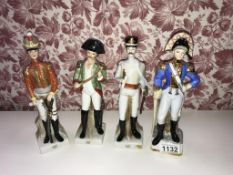 4 Napoleonic style military figurines