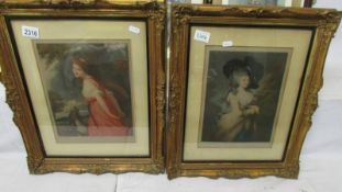 A pair of good gilt framed prints signed in pencil Will Henderson, images 27 x 22 cm,