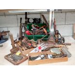 A large lot of vintage tools, bits etc.