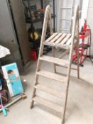 A 5 step wooden ladder