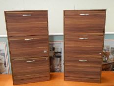 A pair of shoe cabinets.