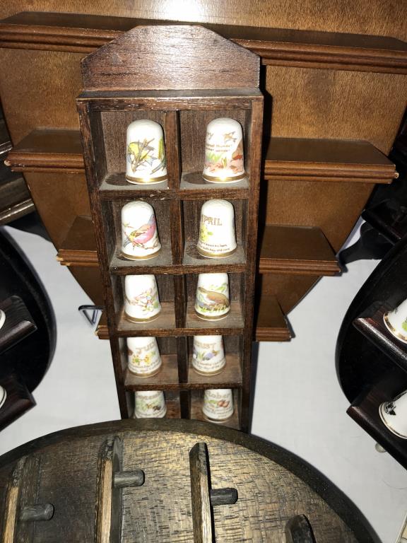 A large collection of thimbles & thimble display stands etc. - Image 5 of 9