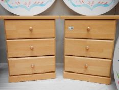 A good pair of pine bedside chests.