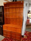 A teak wall unit.