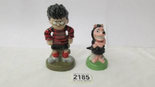 A limited edition Wade Dennis the Menace and a limited edition Wade Gnasher.