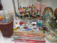 A good mixed lot of sewing and knitting items.