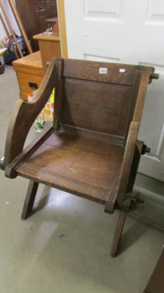 An oak priests chair.