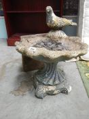 A garden bird bath.