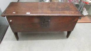 A small period oak coffer.