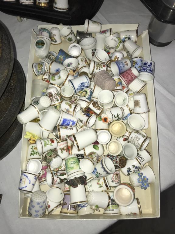 A large collection of thimbles & thimble display stands etc. - Image 3 of 9