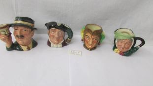 4 Royal Doulton character jugs - The Collector D6906, Mine Host D6470,