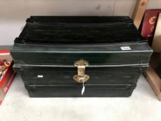 An old tin trunk 60cm x 36cm,