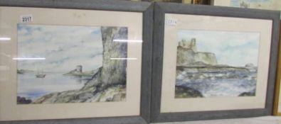 A pair of framed and glazed watercolours,