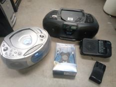 A Philips CD/Radio/Cassette, another smaller,