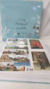 Two albums of assorted postcards including Royalty, humorous, topographical etc.