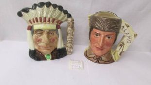 2 Royal Doulton character jugs - The Antagonist's Collection "The Battle of the Alamo" two sided