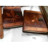 Two leather bound sketch books.