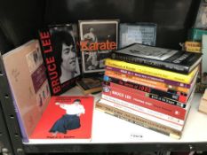 A quantity of books on martial arts including Bruce Lee