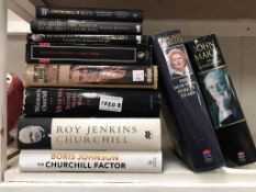 A selection of books on British Prime Ministers mainly Winston Churchill,