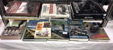 A quantity of books on trains and transport