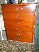 A six drawer chest.