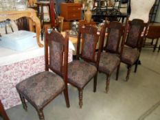 A set of 4 Edwardian dining chairs