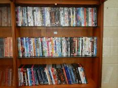3 shelves of DVD's.