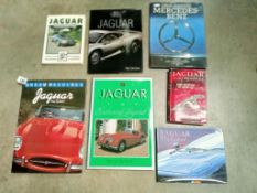 7 comprehensive books about Jaguar cars & 1 Mercedes