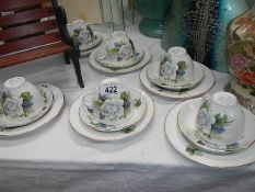 An 18 piece Burleigh tea set.