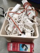 A big box of extension leads,