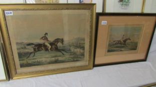 Henry Alken (1785-1851) Hand coloured equestrian event engraving entitled 'The Run' published by