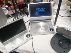 2 working Panasonic portable DVD players and a Panasonic CD Walkman